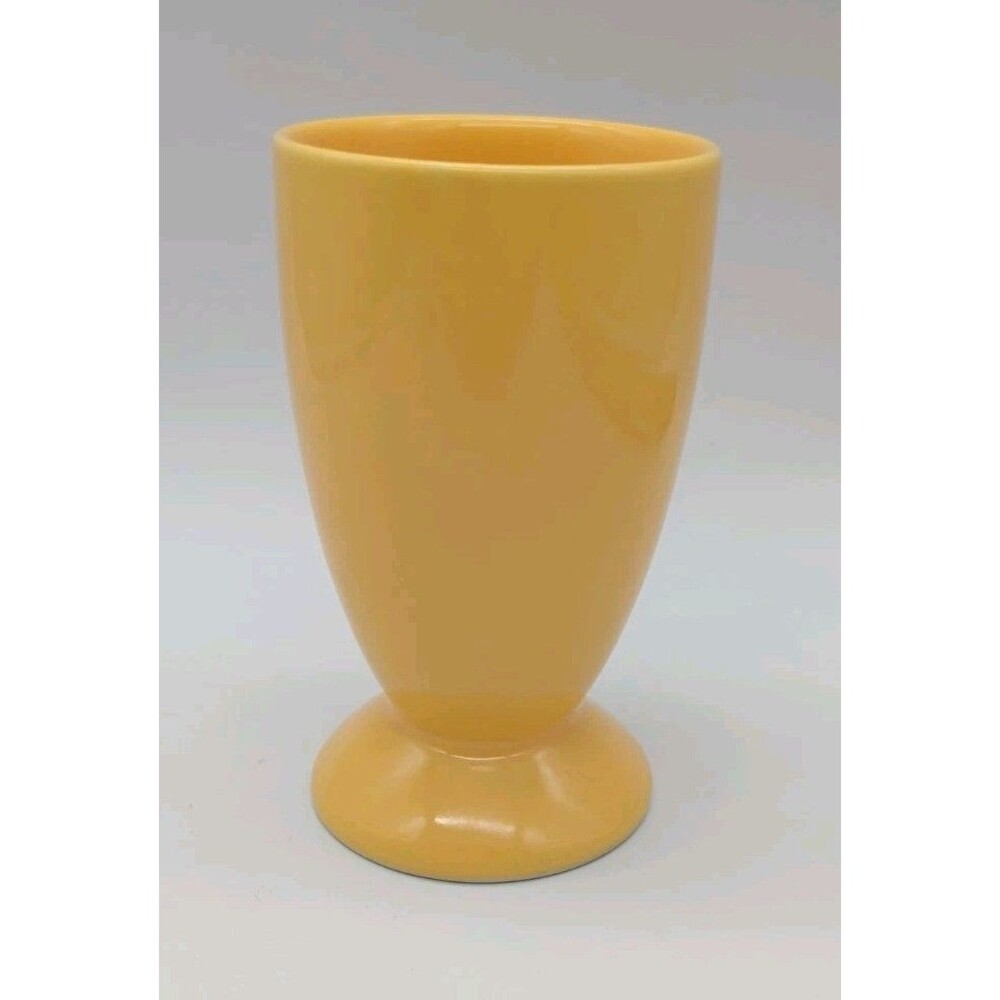 VTG Crate & Barrel Francfranc Yellow Pottery Tumblers Footed Cup Replacement
